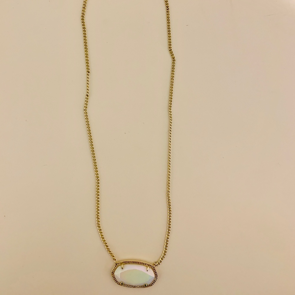 Kendra Scott white and gold necklace